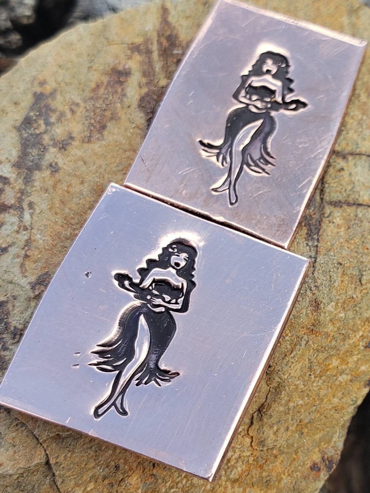Hula Girl Metal Stamp