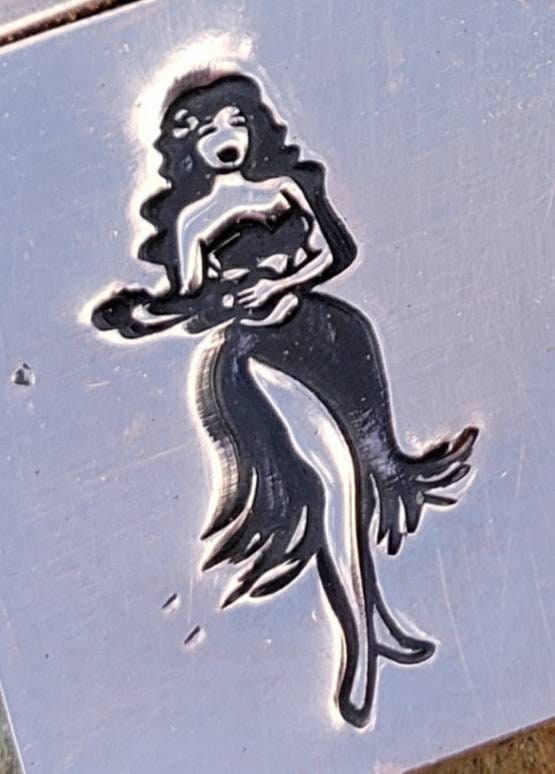 Hula Girl Metal Stamp