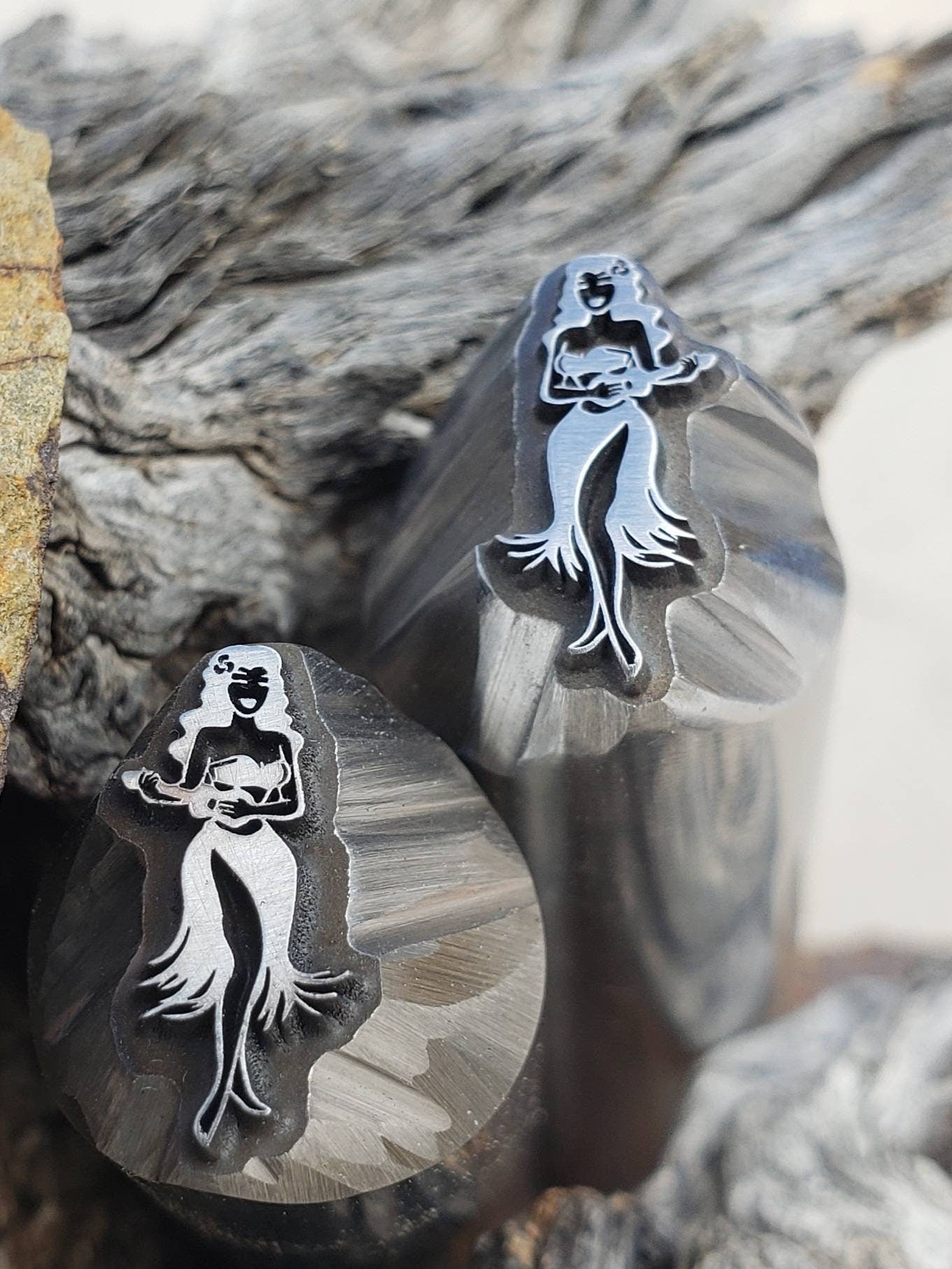 Hula Girl Metal Stamp