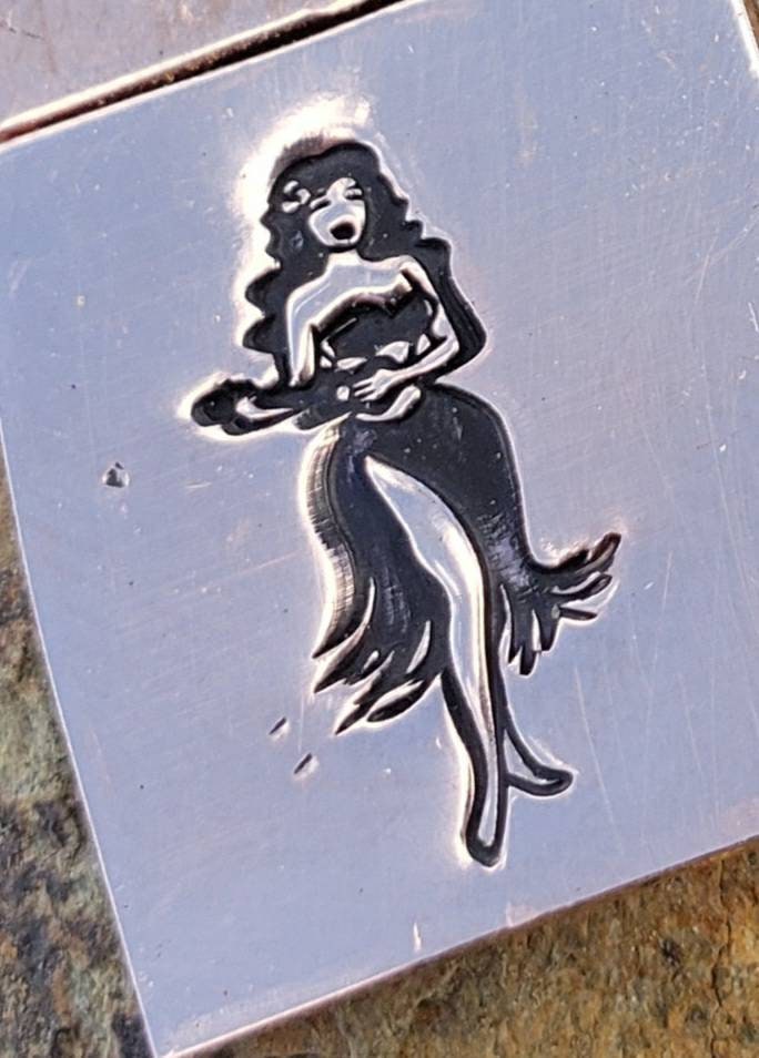 Hula Girl Metal Stamp