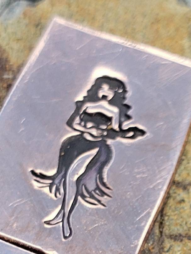 Hula Girl Metal Stamp