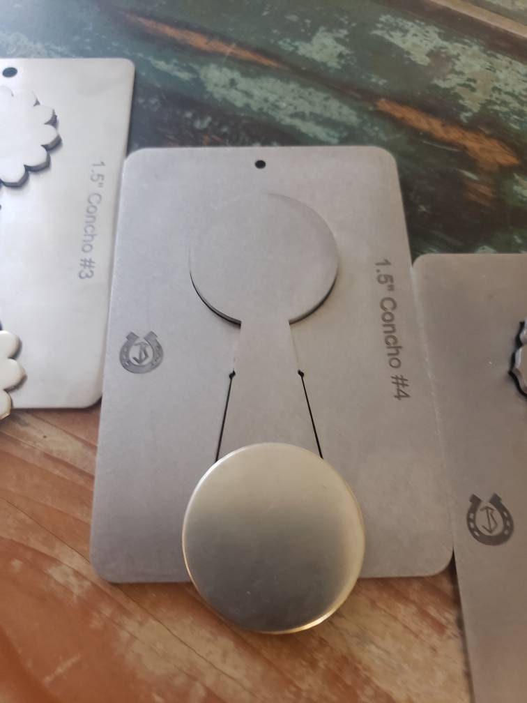 1.5 inch Round Concho Pancake Die Set of 5