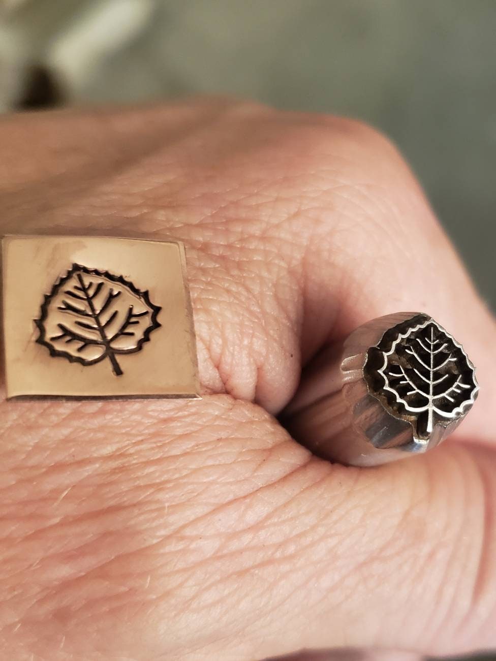 Aspen Leaf-Metal Stamp