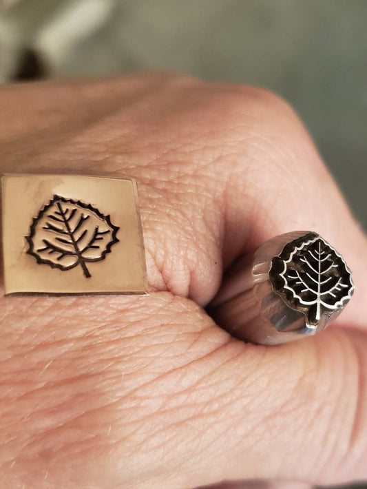 Aspen Leaf-Metal Stamp