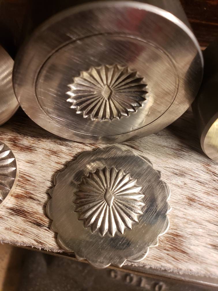 Impression Dies - Southwest Diamond Concho-3 SIZES AVAILABLE- 2 inch 1.5 inch/1 inch And SETS