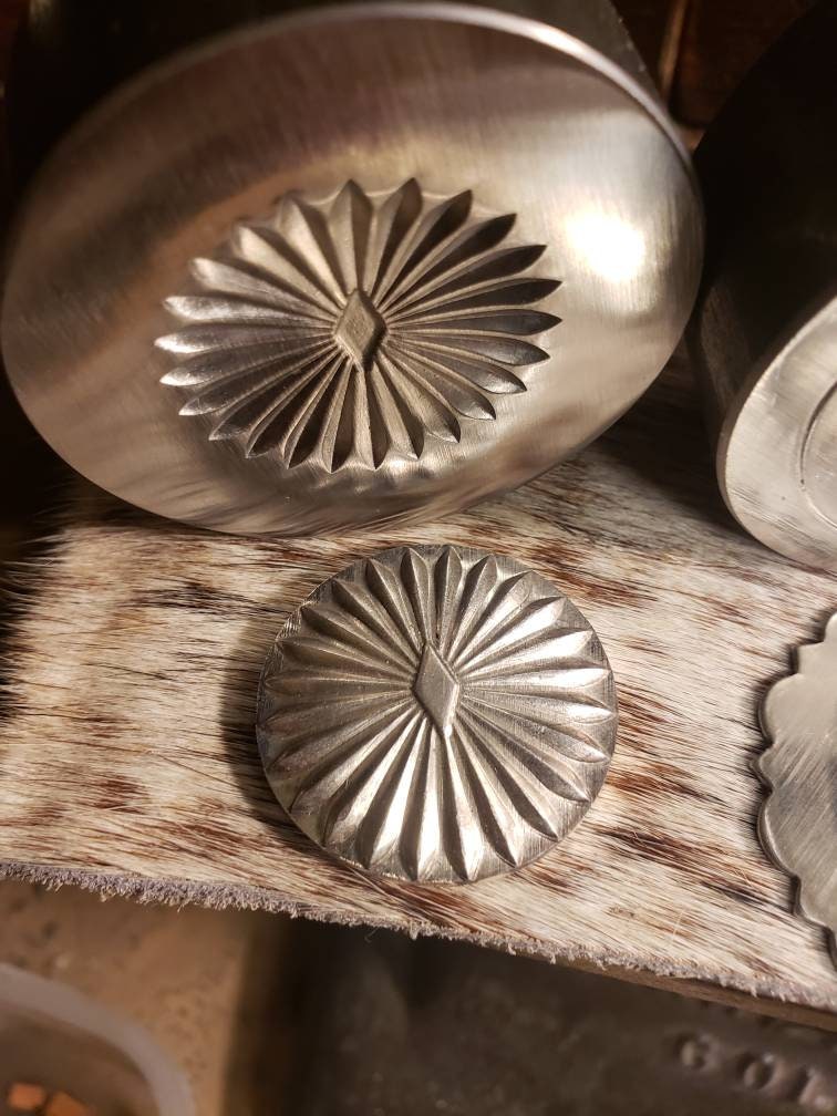 Impression Dies - Southwest Diamond Concho-3 SIZES AVAILABLE- 2 inch 1.5 inch/1 inch And SETS