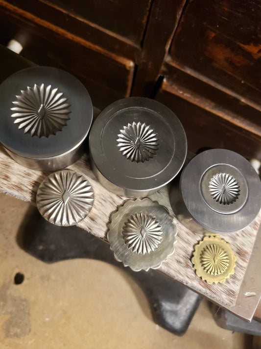 Impression Dies - Southwest Diamond Concho-3 SIZES AVAILABLE- 2 inch 1.5 inch/1 inch And SETS
