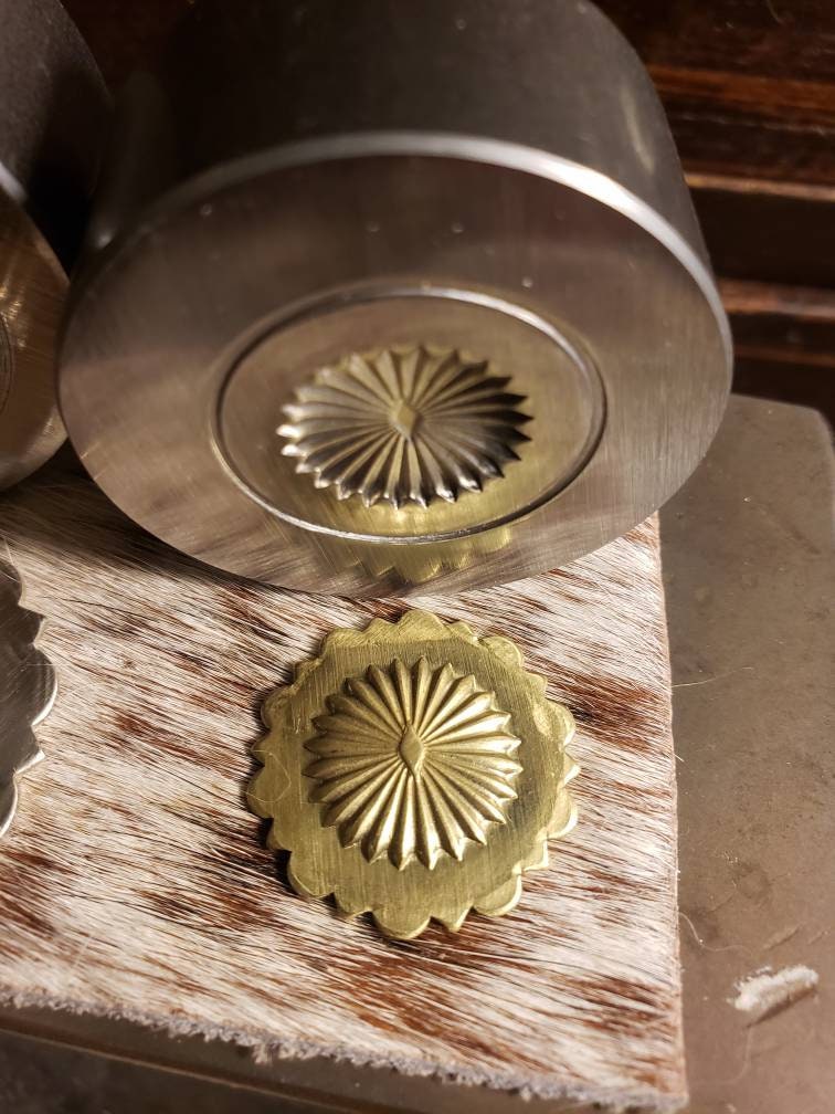 Impression Dies - Southwest Diamond Concho-3 SIZES AVAILABLE- 2 inch 1.5 inch/1 inch And SETS