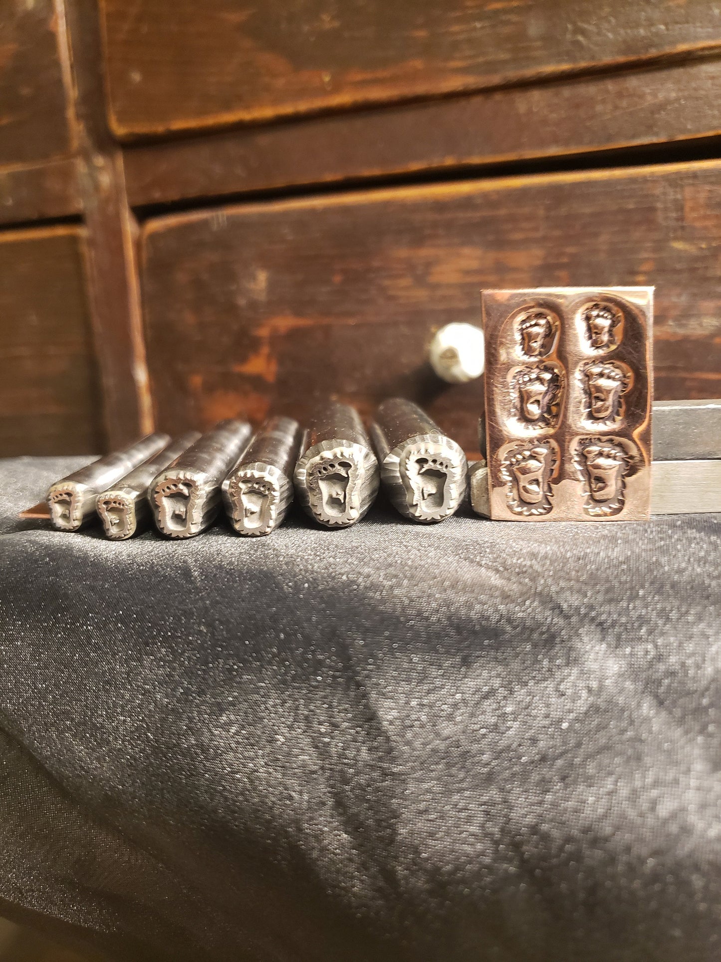 CRYPTID- Bigfoot Footprints-Right Foot/Left Foot Metal Stamp