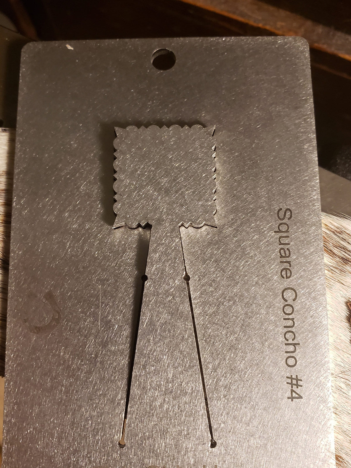 1 inch Square Concho Pancake Die #4