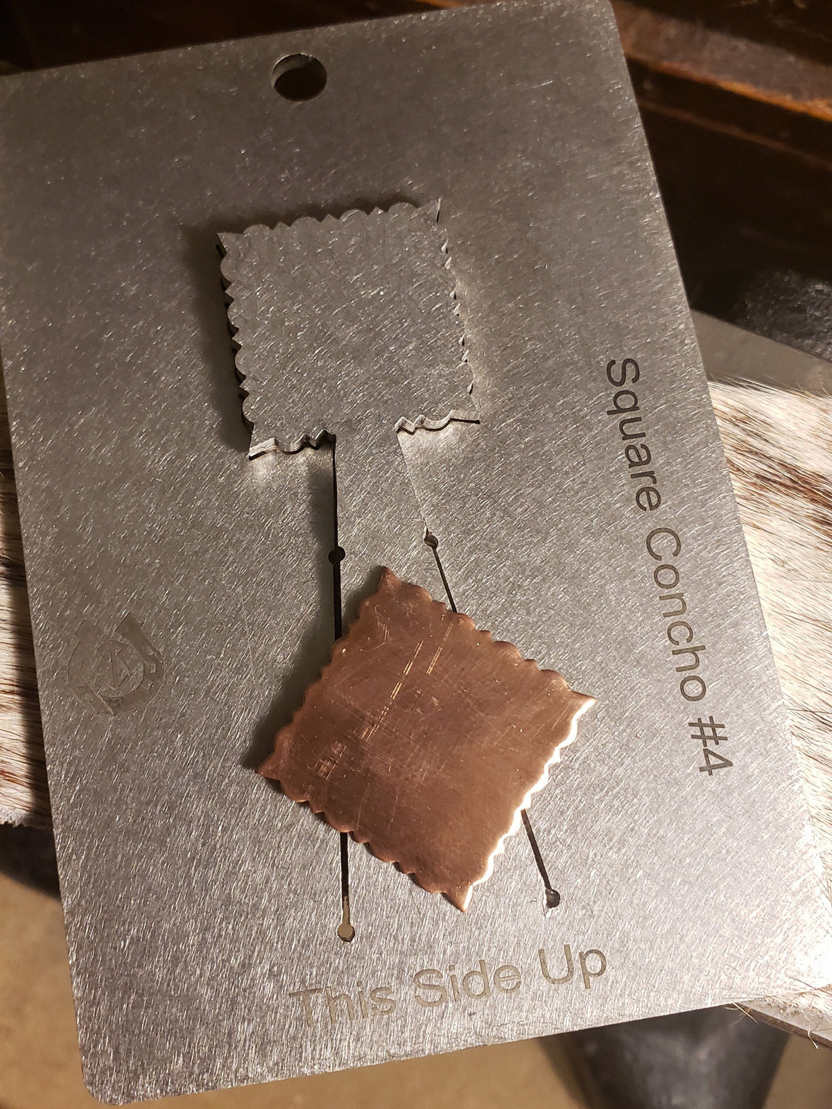 1 inch Square Concho Pancake Die #4