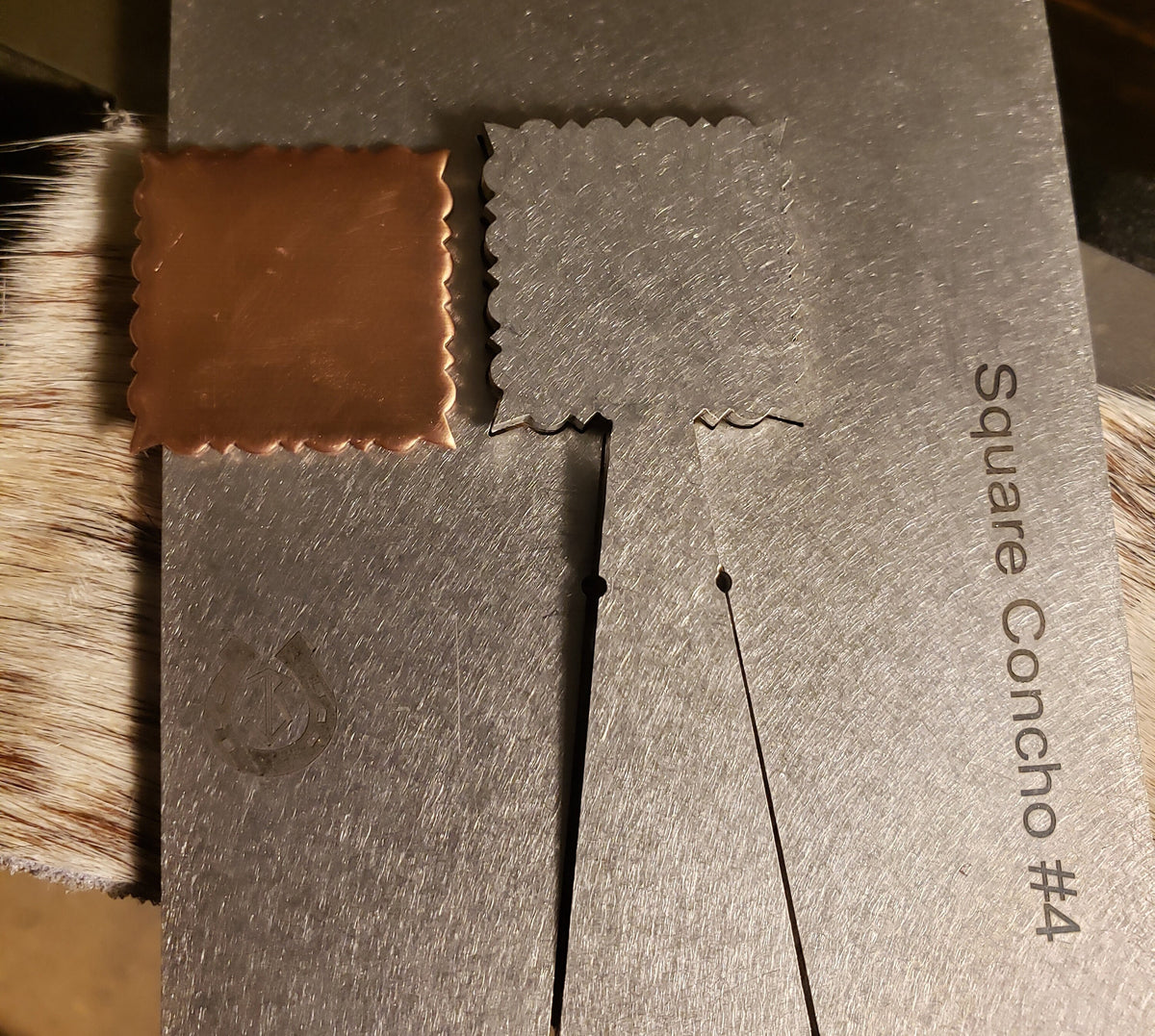 1 inch Square Concho Pancake Die #4