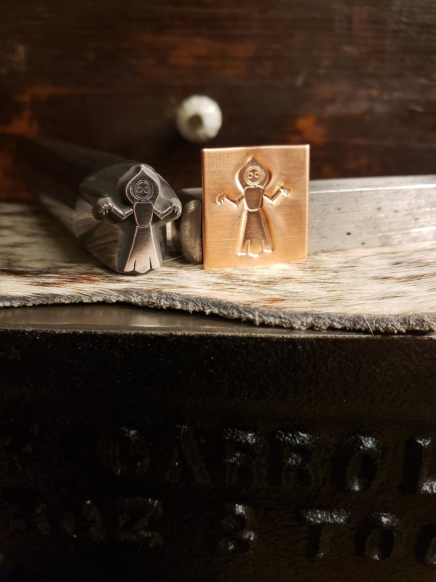 Flatwoods Monster Metal Stamp