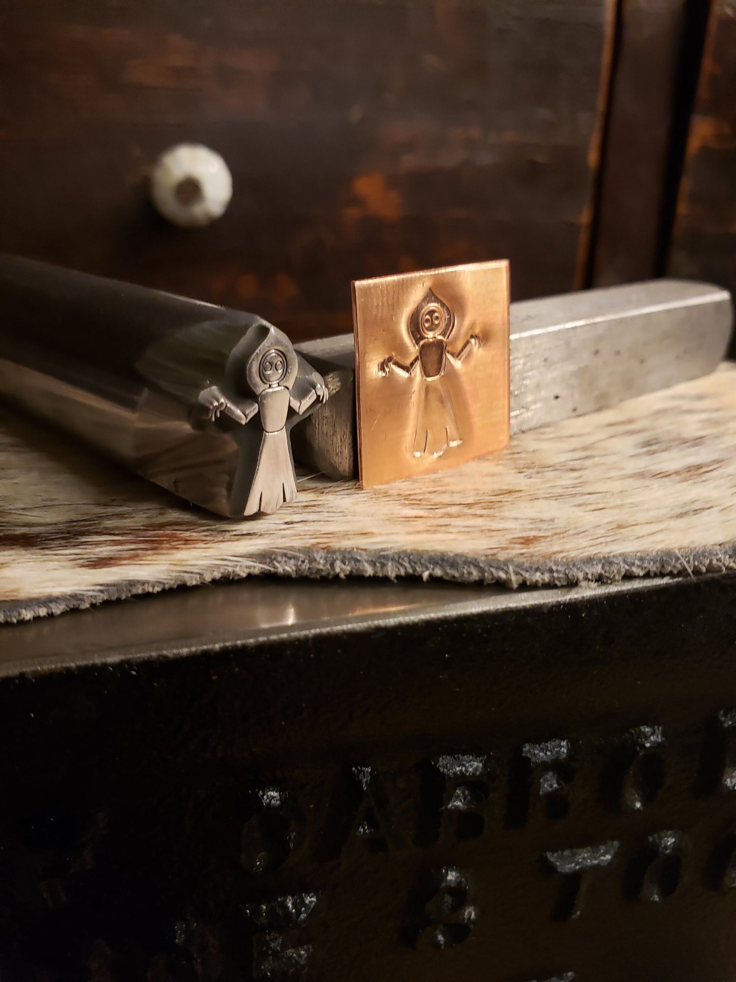 Flatwoods Monster Metal Stamp