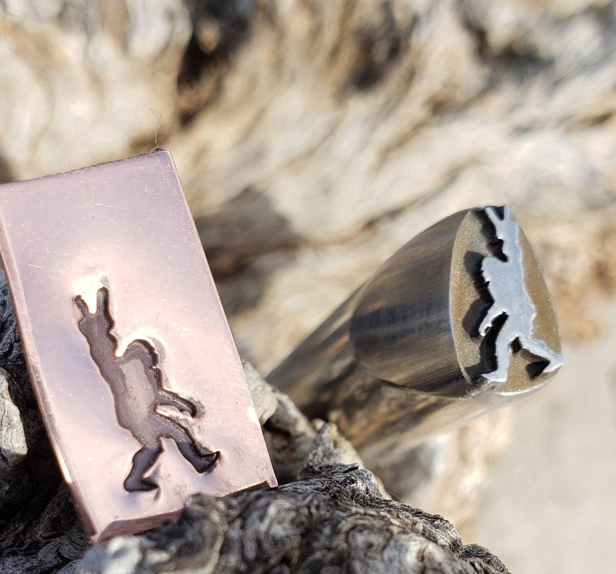 Peace Sasquatch Metal Stamp - 10mm Bigfoot Design