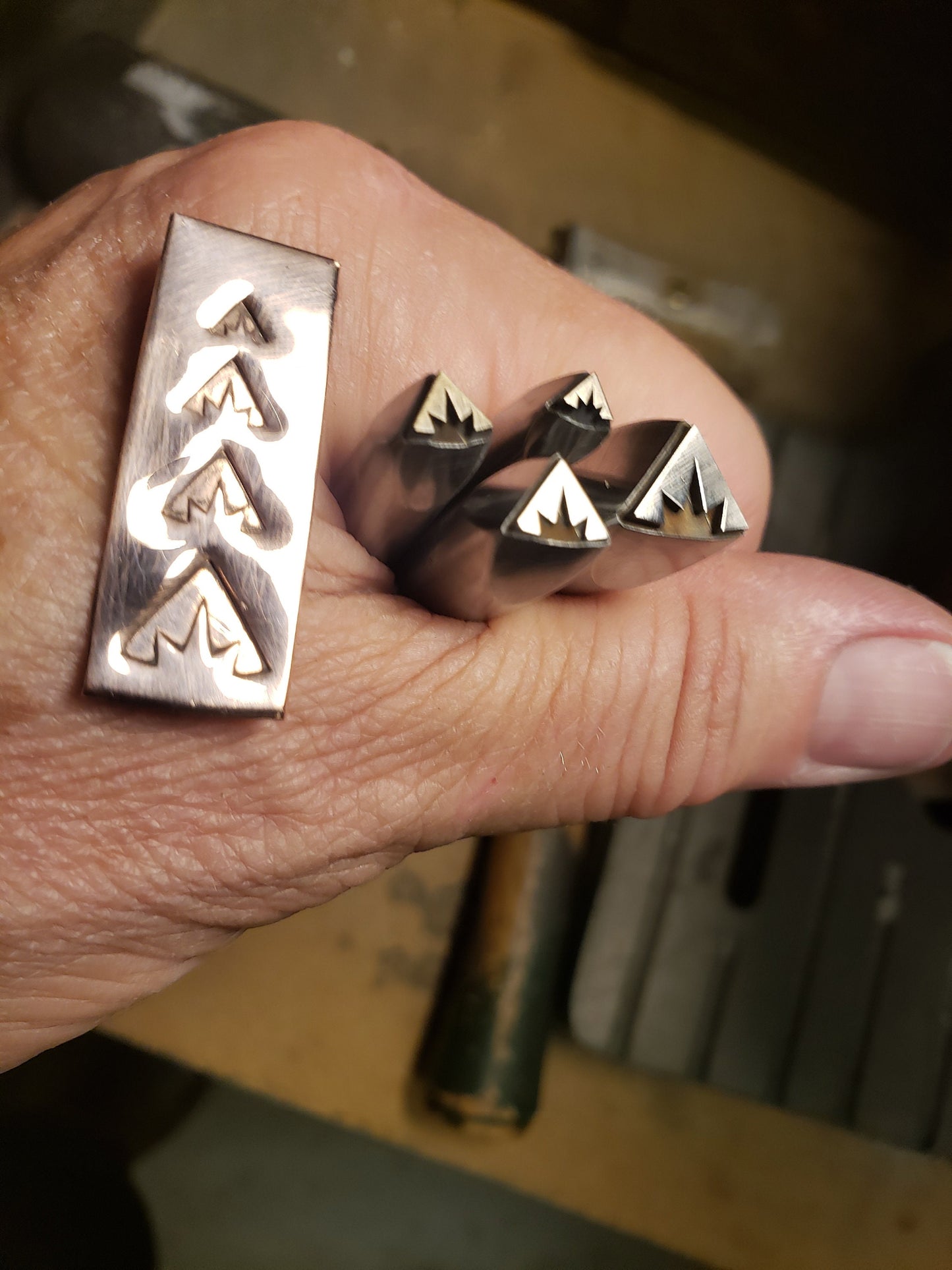 Glorieta Mountain Metal Stamp: Deep Impression, Concho Compatible