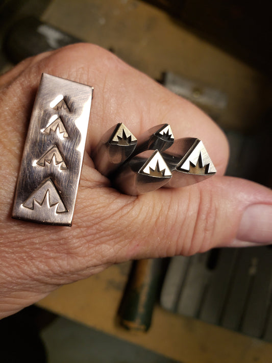 Glorieta Mountain Metal Stamp: Deep Impression, Concho Compatible