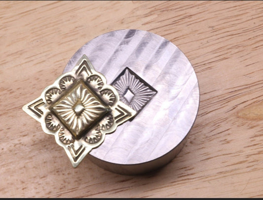 Impression Die-1 Inch Square Concho #2
