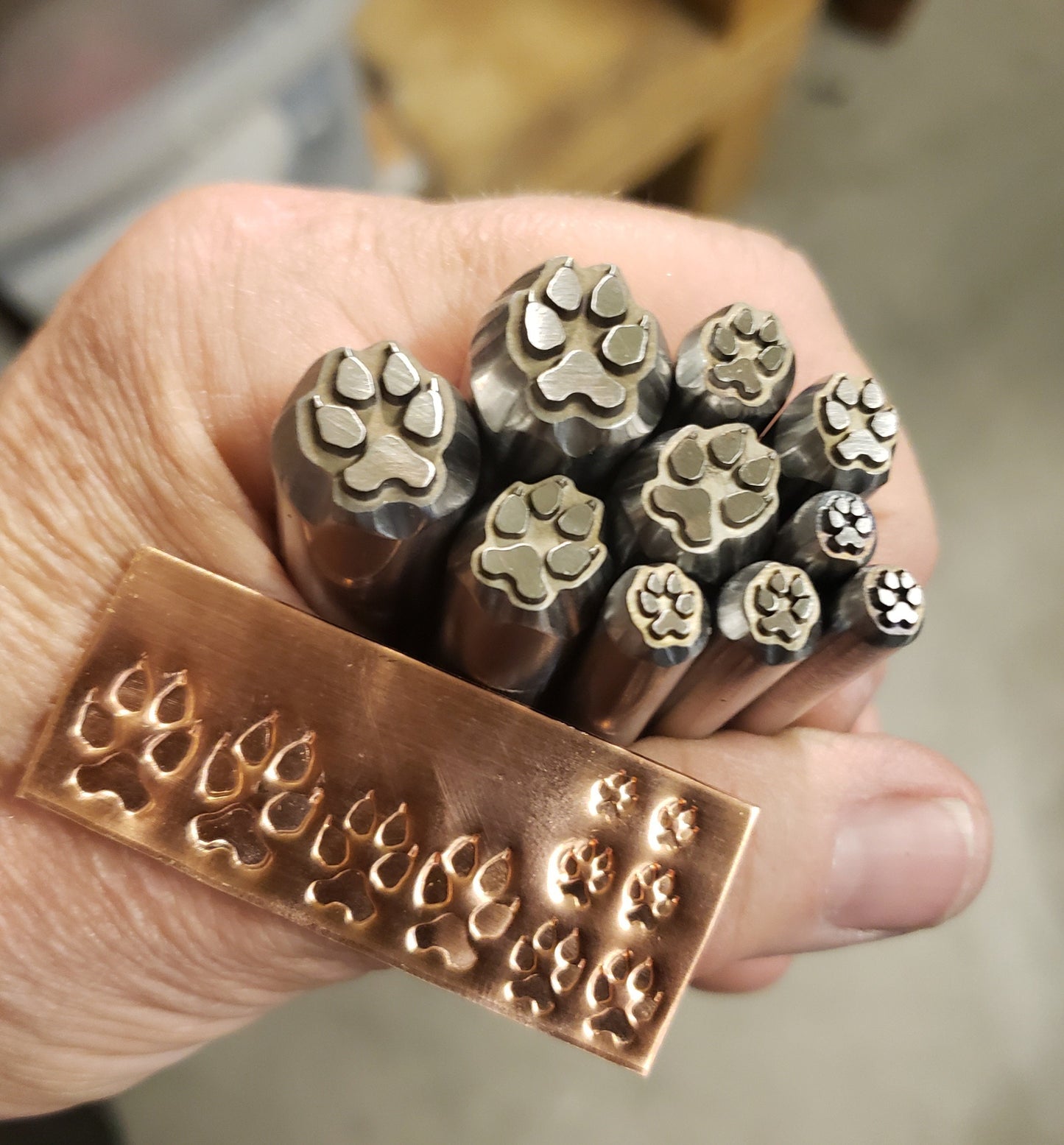 Wolf Paws- Metal Stamps