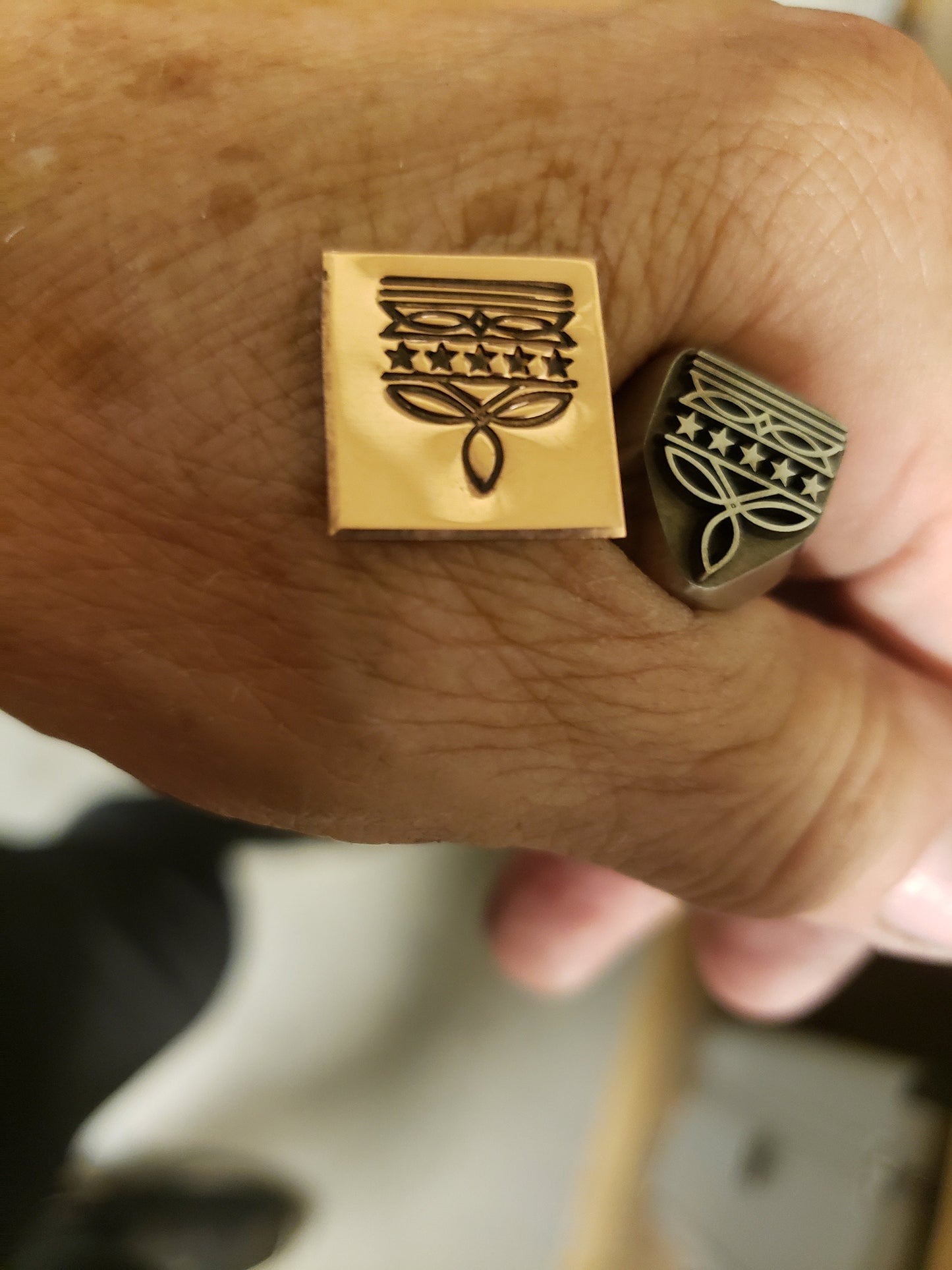 Bootstitch w/Stars-Metal Stamp