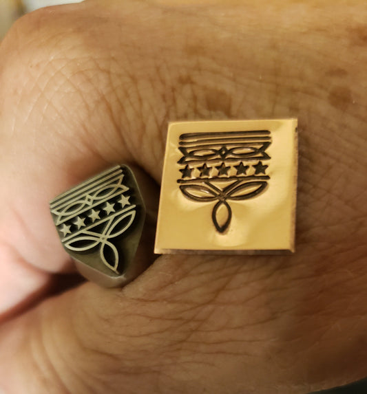 Bootstitch w/Stars-Metal Stamp
