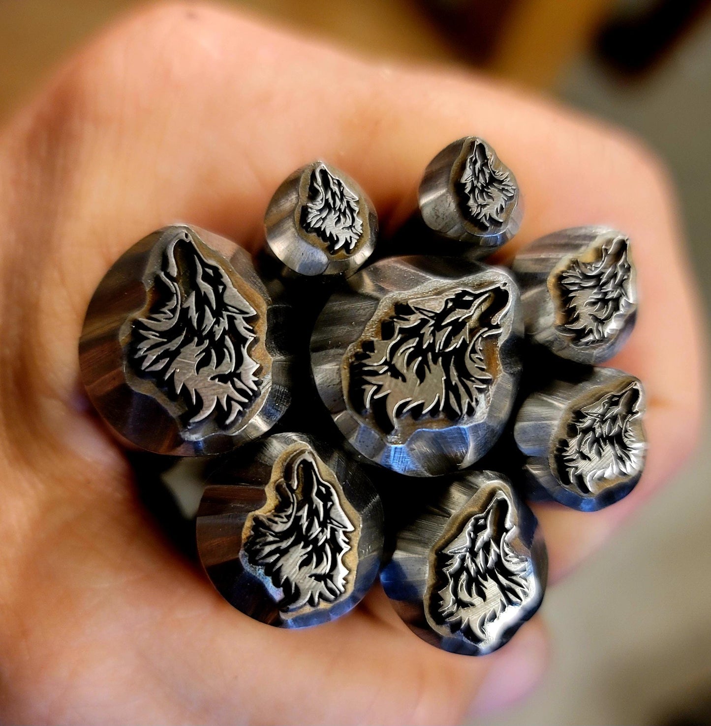 Howling Wolf Metal Stamp