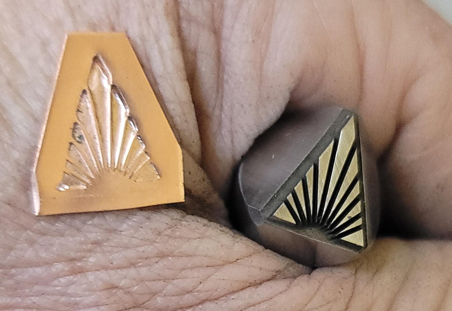 Darby Metal Stamps - Sunburst Design, High-Carbon Steel