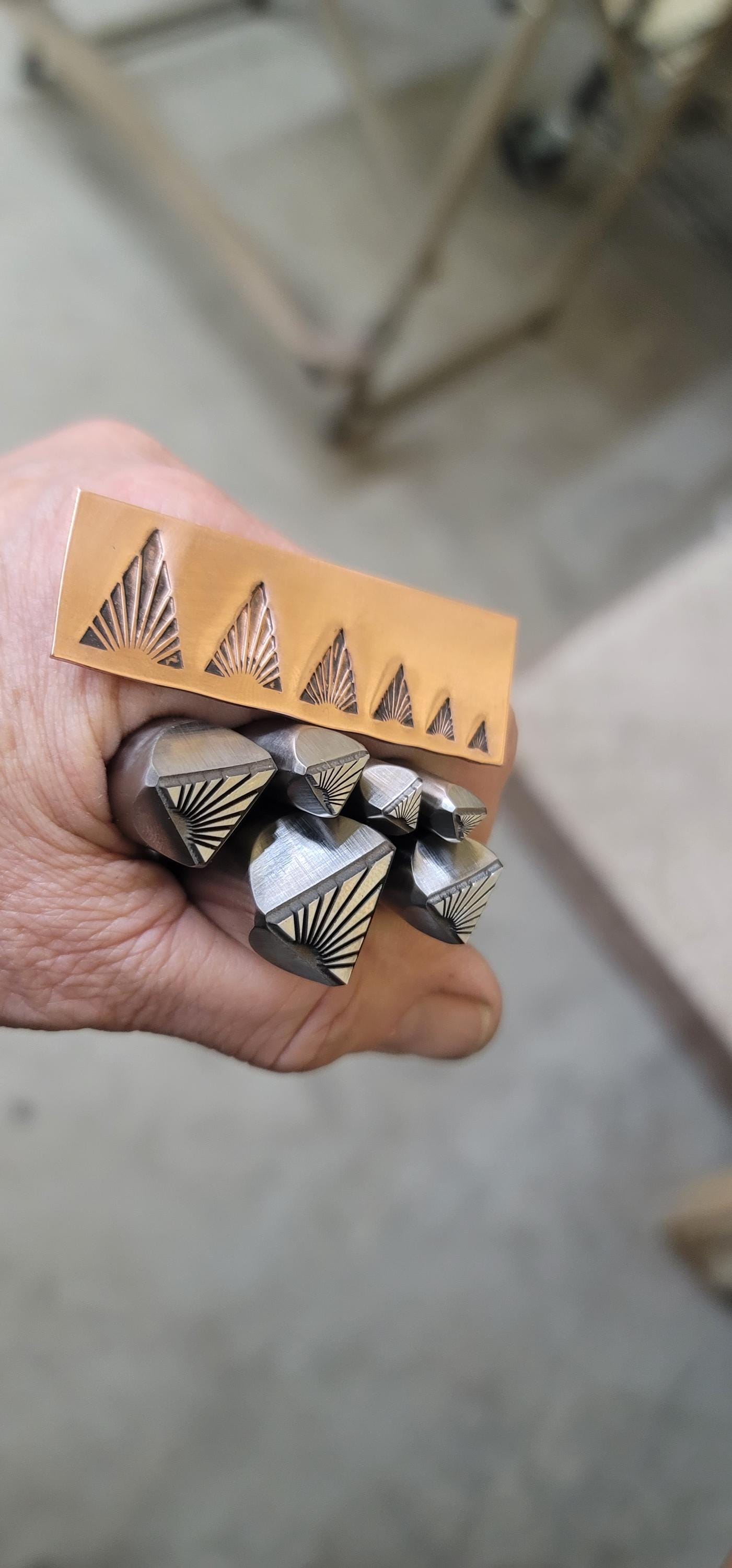 Darby Metal Stamps - Sunburst Design, High-Carbon Steel
