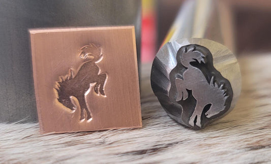 Metal Stamp-Bucking Mustang
