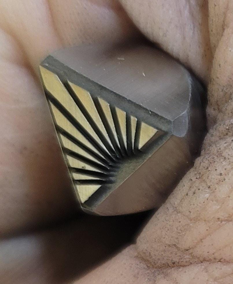 Darby Metal Stamps - Sunburst Design, High-Carbon Steel