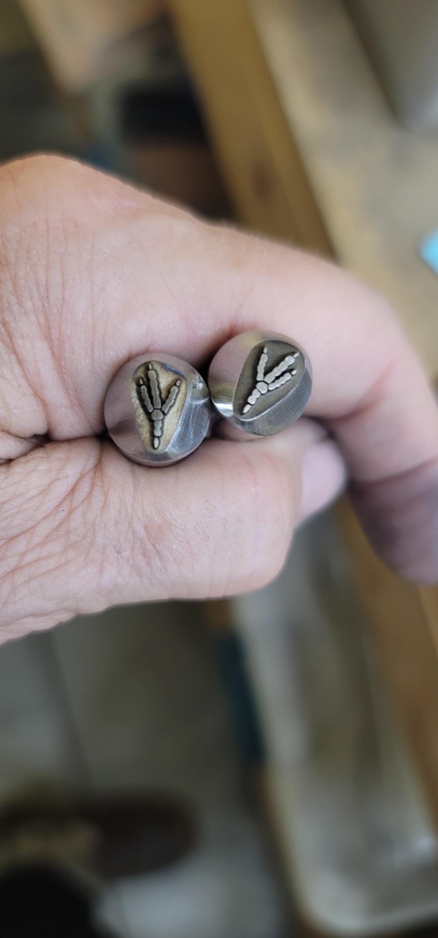 Metal Stamp-Raven Footprints-Right Foot/Left Foot