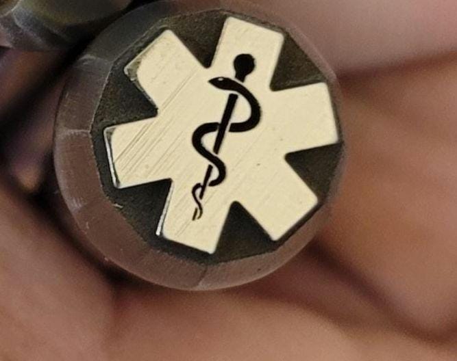 Medical ID #1 & #2  - Metal Stamps