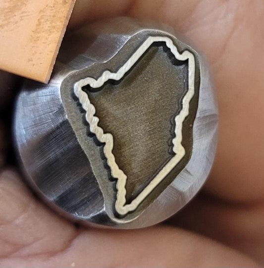 MADE to Order YOUR STATE Outline Metal Stamps