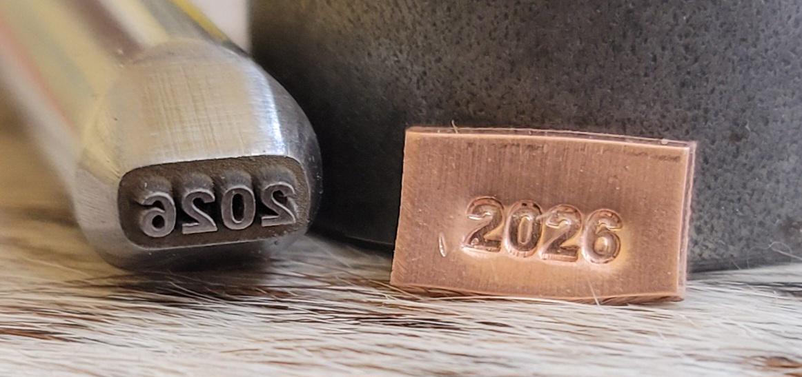 2026 Hallmark-New Year Metal Stamp-Arial Bold