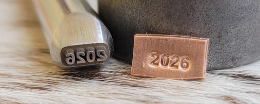 2026 Hallmark-New Year Metal Stamp-Arial Bold