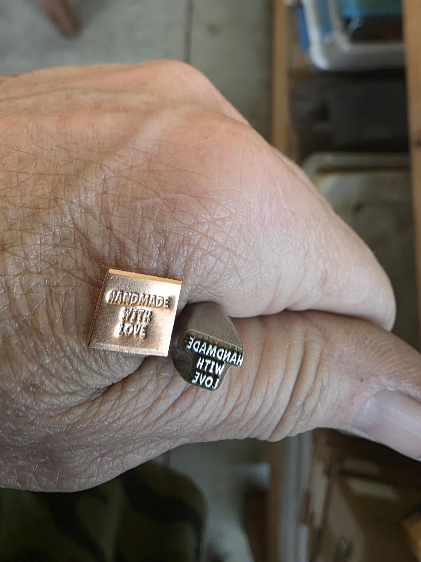 Hallmark Stamp- Handmade, Handmade with Love or Hand Forged