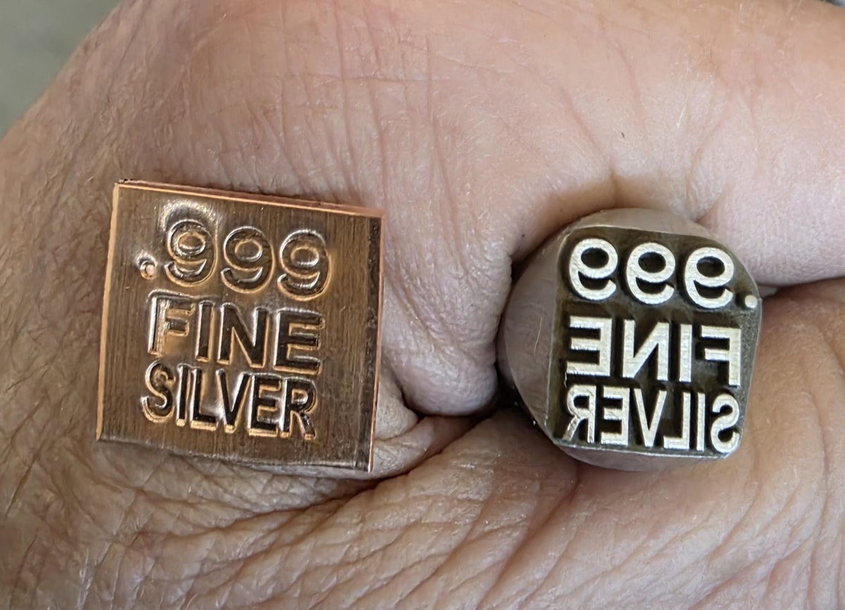 Hallmark Metal Stamp-.999FINESILVER ALL CAPS