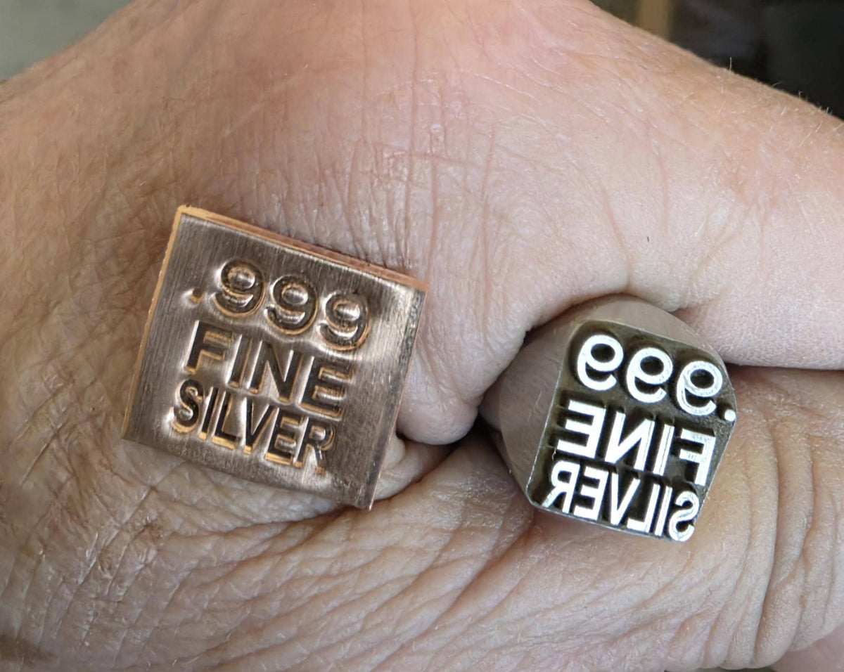 Hallmark Metal Stamp-.999FINESILVER ALL CAPS