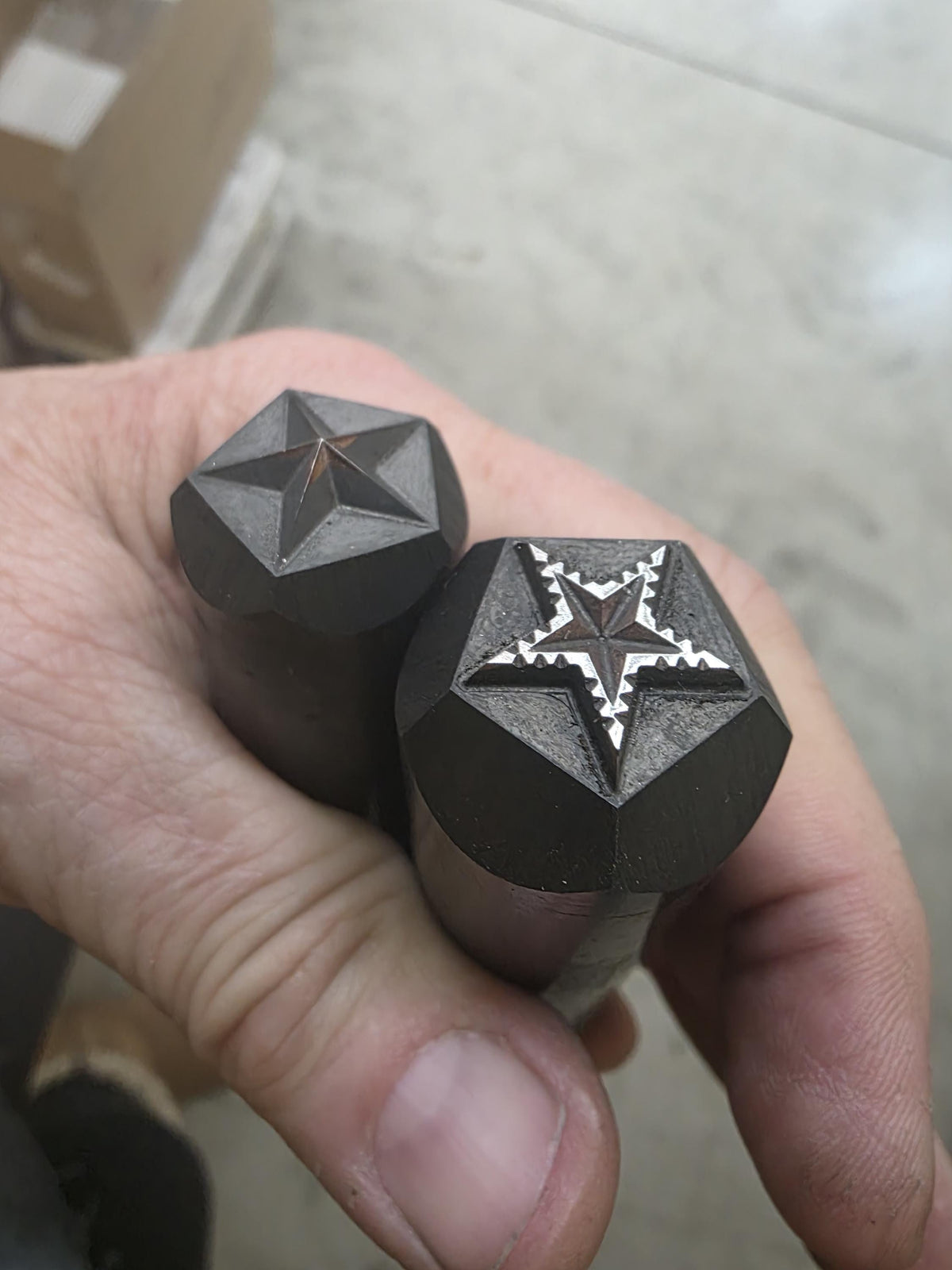Bumpout STAR Metal Stamp, High-Carbon Steel, 2 piece SET, Jewelry Making
