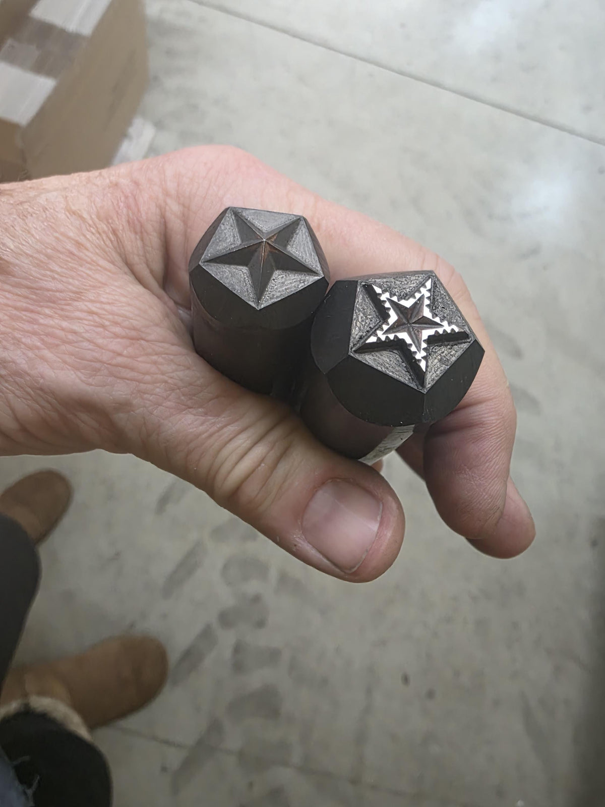 Bumpout STAR Metal Stamp, High-Carbon Steel, 2 piece SET, Jewelry Making