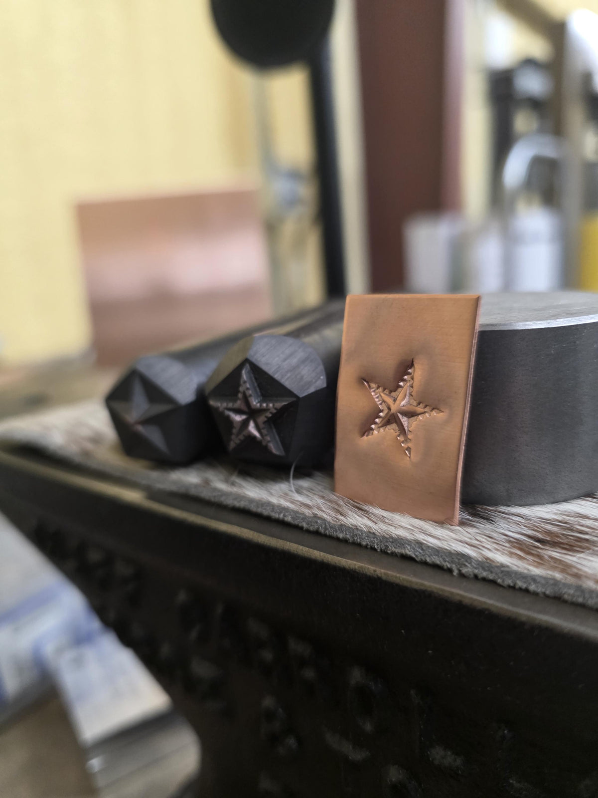 Bumpout STAR Metal Stamp, High-Carbon Steel, 2 piece SET, Jewelry Making