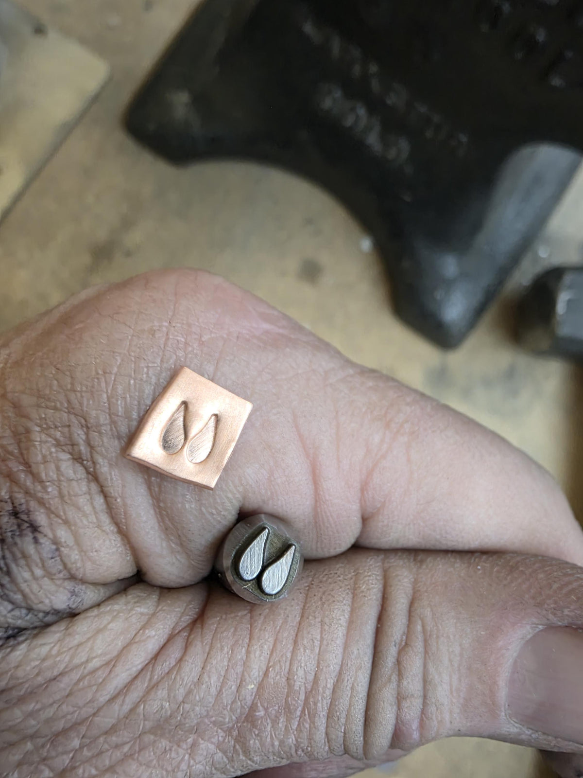 Big Horn Sheep Tracks -Metal Stamp