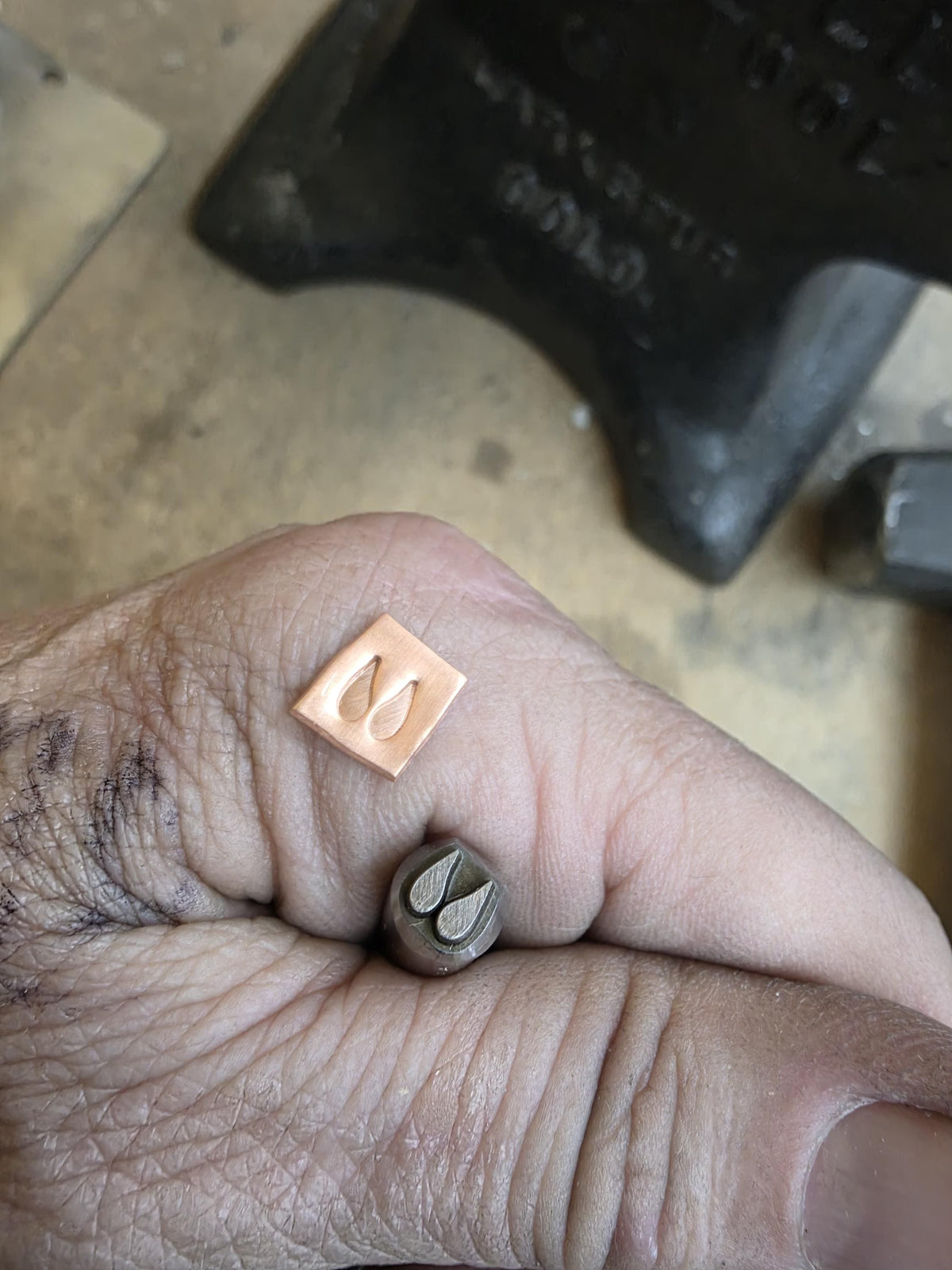 Big Horn Sheep Tracks -Metal Stamp