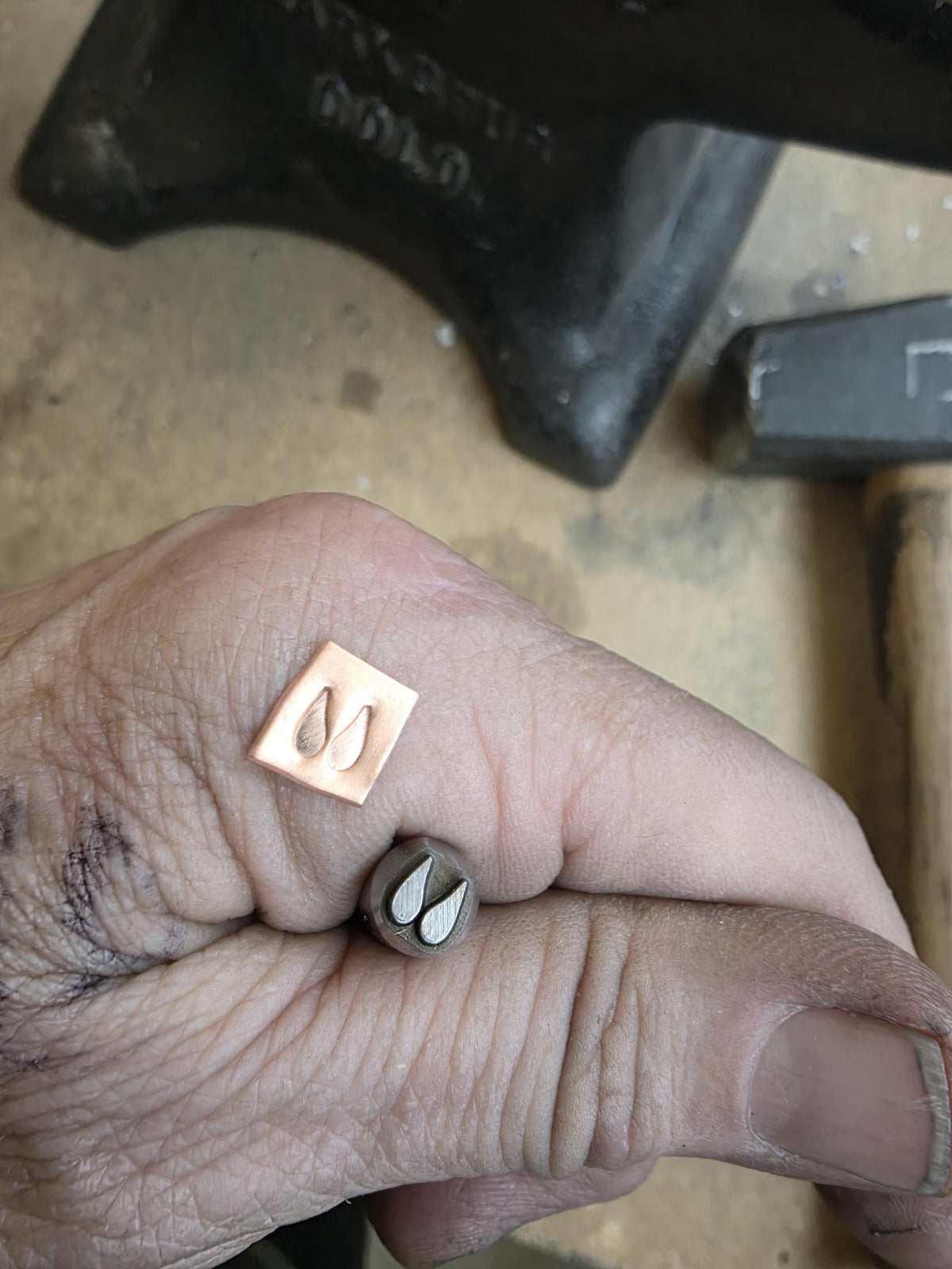 Big Horn Sheep Tracks -Metal Stamp