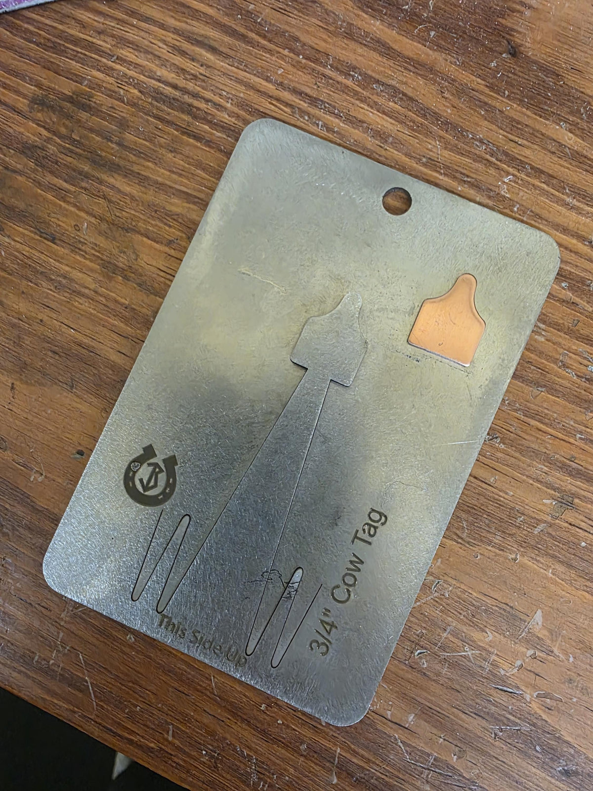 Cow Tag Pancake Die 3/4"