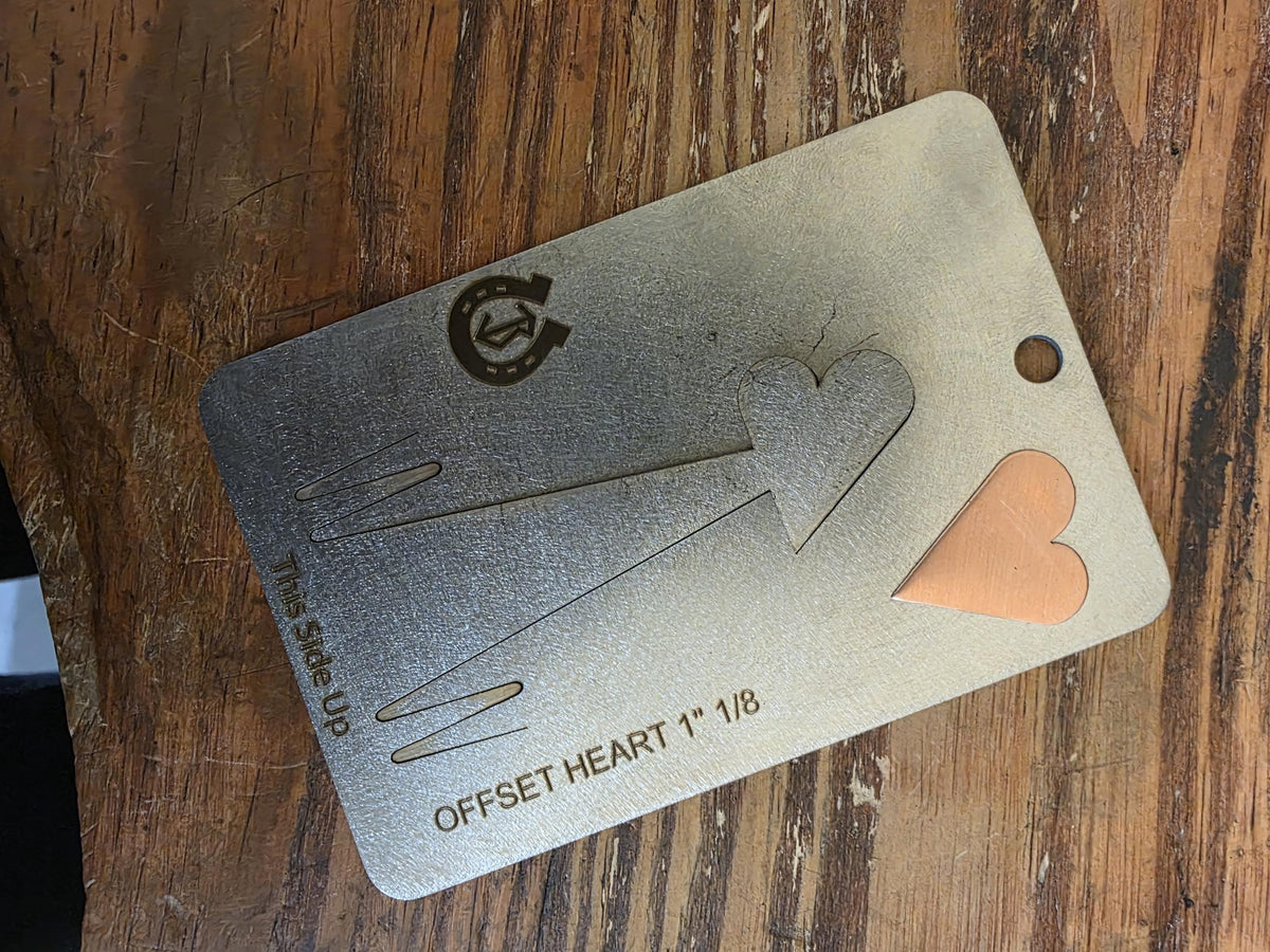 OFFSET Heart 1 1/8" Pancake Die