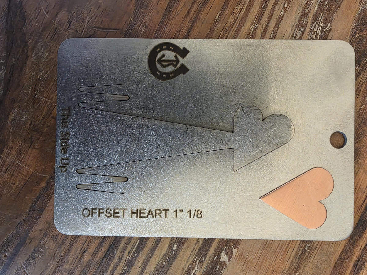 OFFSET Heart 1 1/8" Pancake Die
